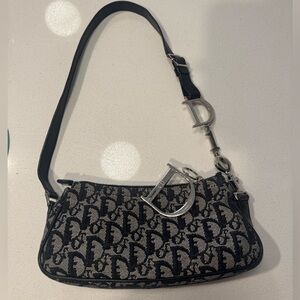 Dior Leather Blue Shoulder Bag